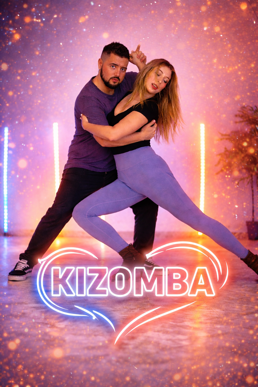 Pareja bailando kizomba en Som Tribu