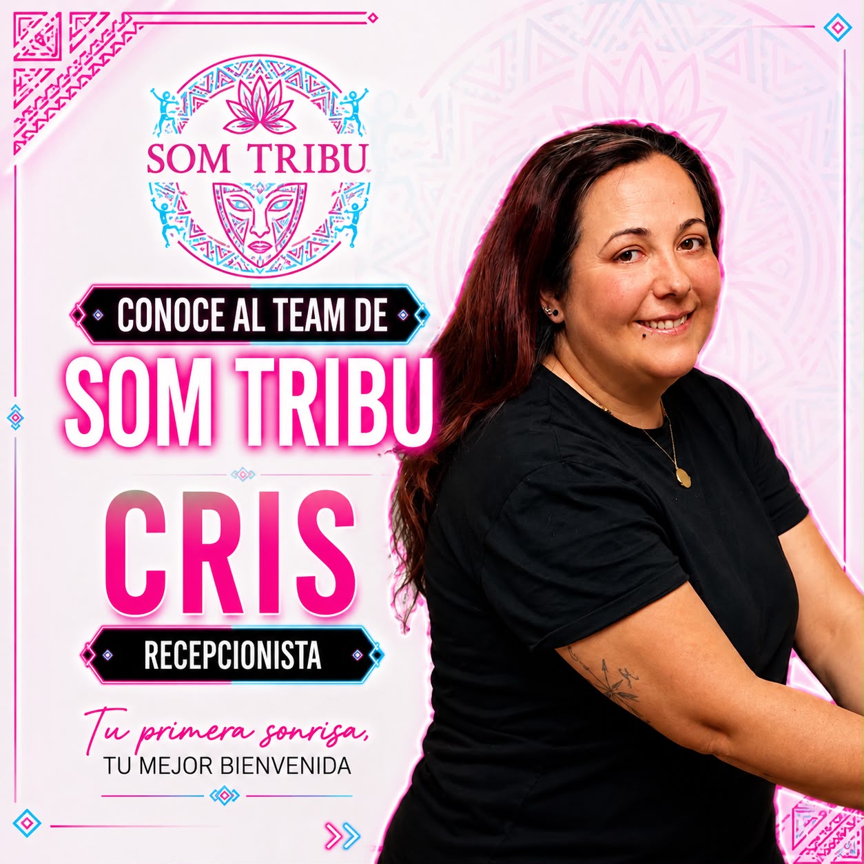 Cris, recepcionista de Som Tribu